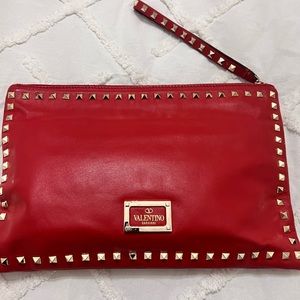 Valentino Rockstud Clutch Large